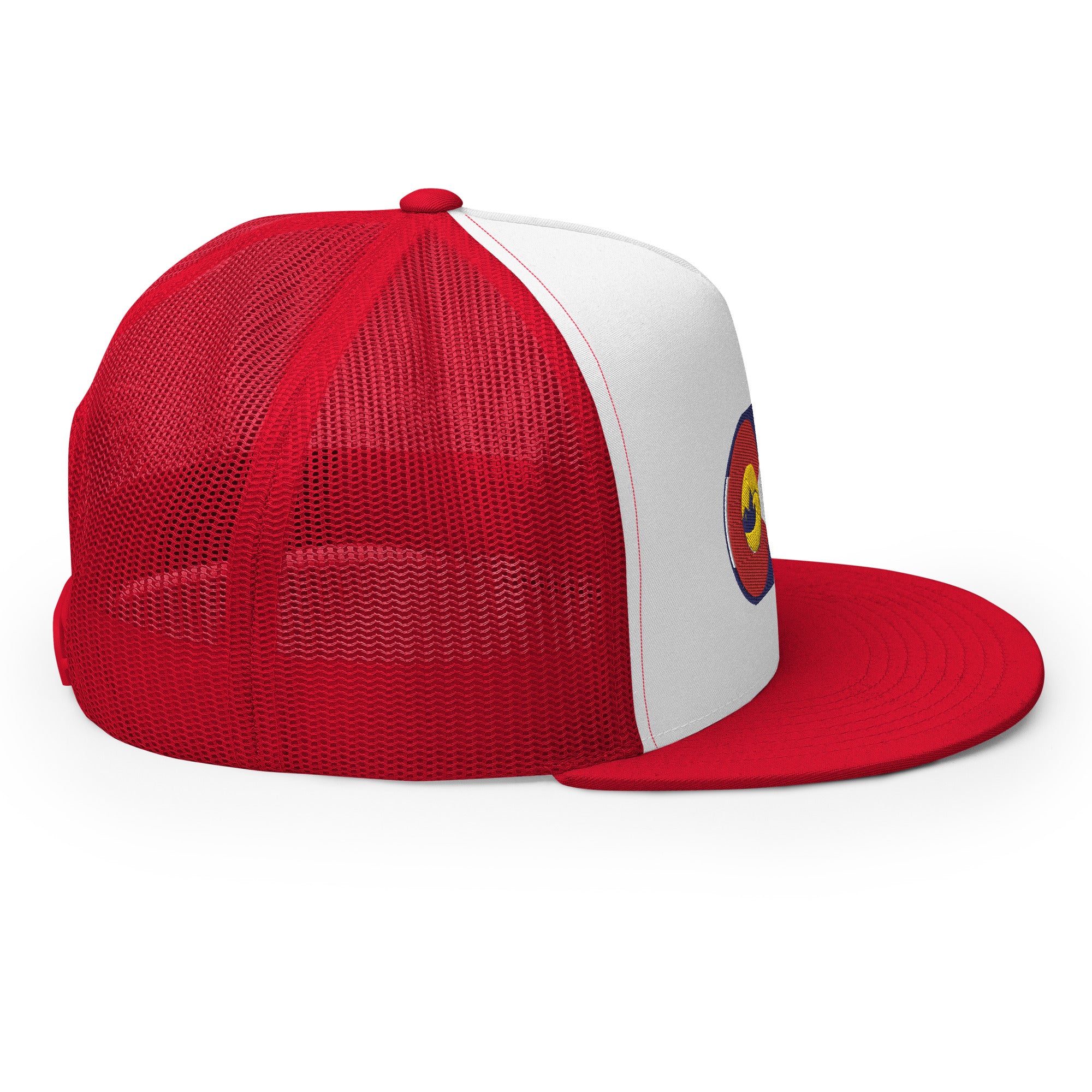red colorado flag trucker hat right