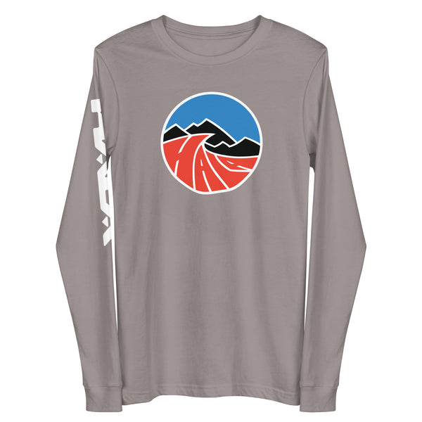 Hala Gear New Wave Long Sleeve T-Shirt in storm colorway, front view